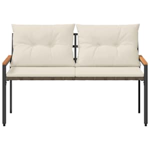 Venkovní lavice 2 -Seater 116 x 67,5 x 72 cm polyratan - obrázek 5