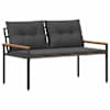 vidaXL V&auml;libank 2 -Seater 116 x 67,5 x 72 cm pol&uuml;rotang Tumehall