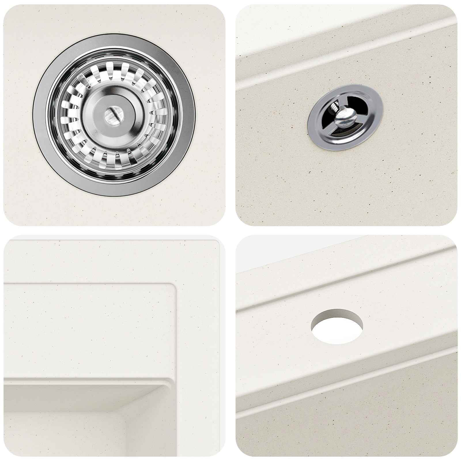 Izlietne Balts 795 x 505 mm Granīts