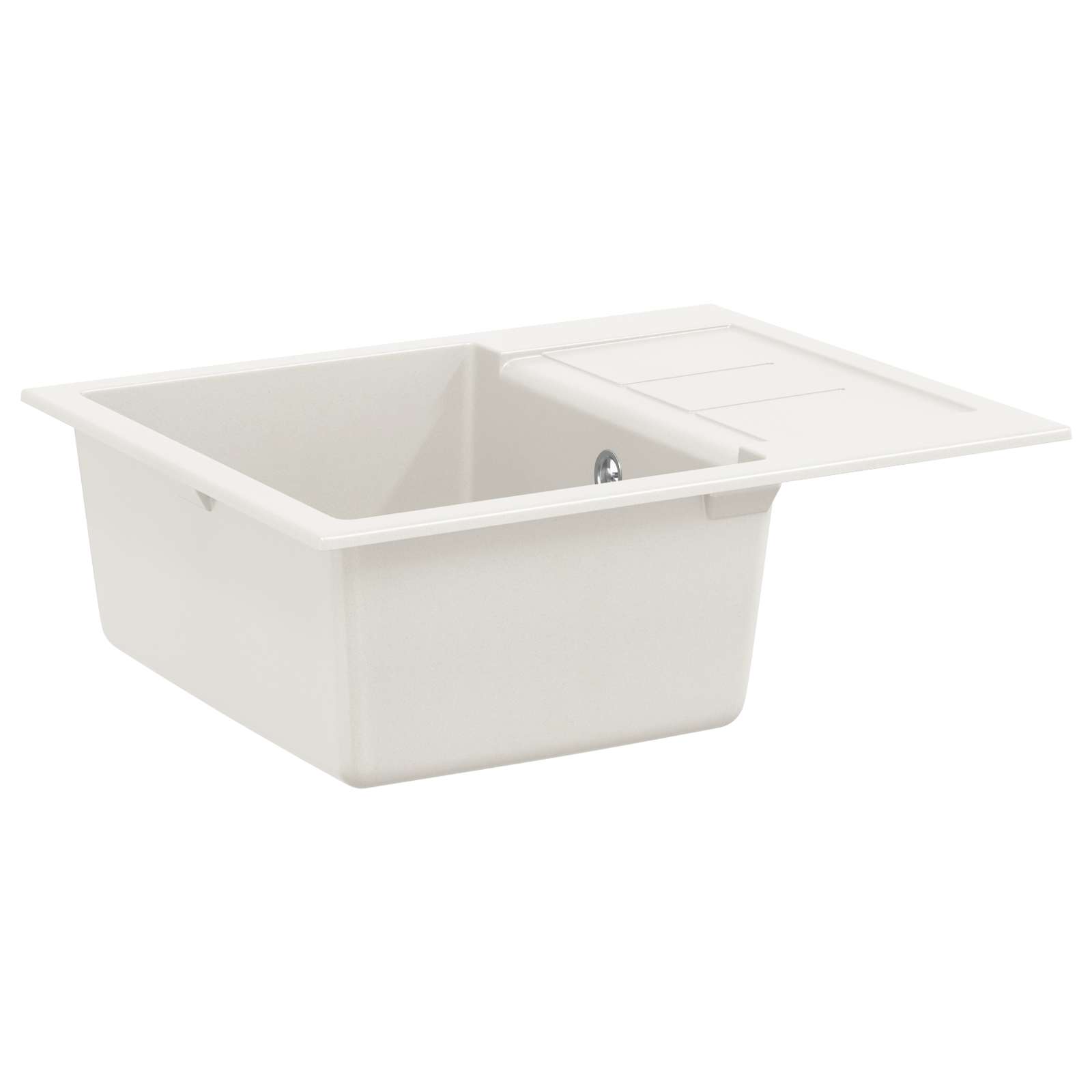 vidaXL Chiuvetă Alb 620 x 500 mm 80% Quartz și 20% Rășină