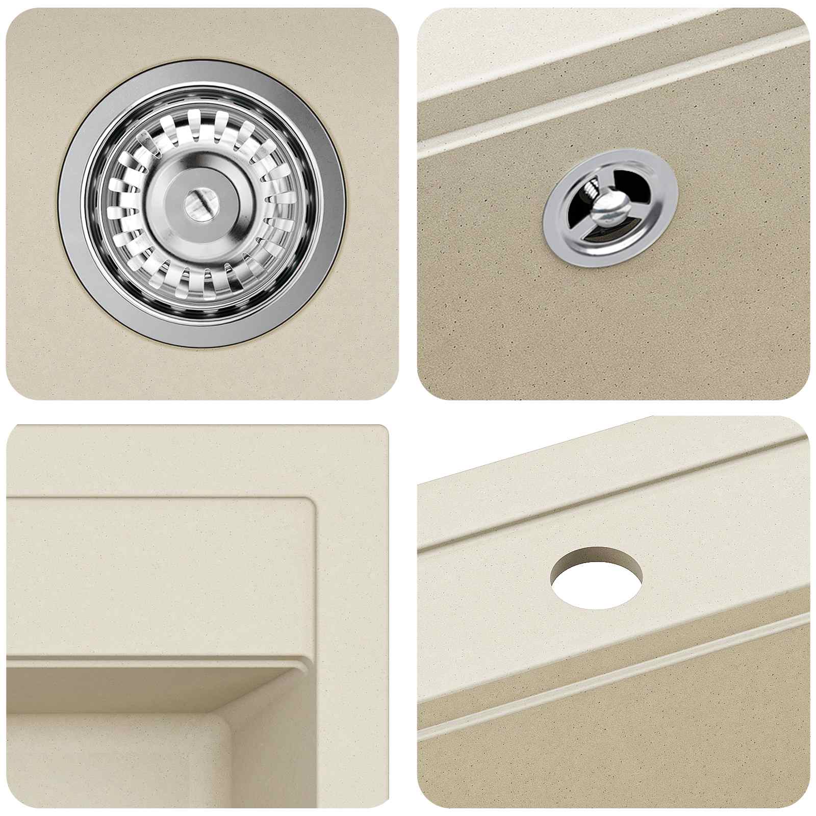 Izlietne Bēša 470 x 440 mm Granīts