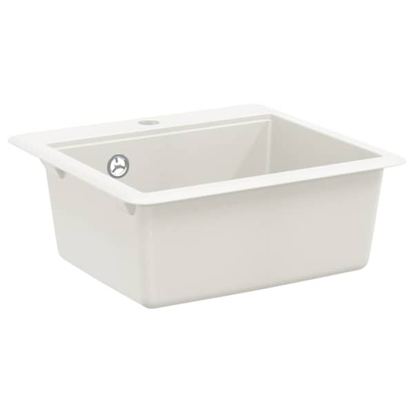 vidaXL Kraan 80% Kvarts ja 20% Vaik 470 x 440 mm Valge