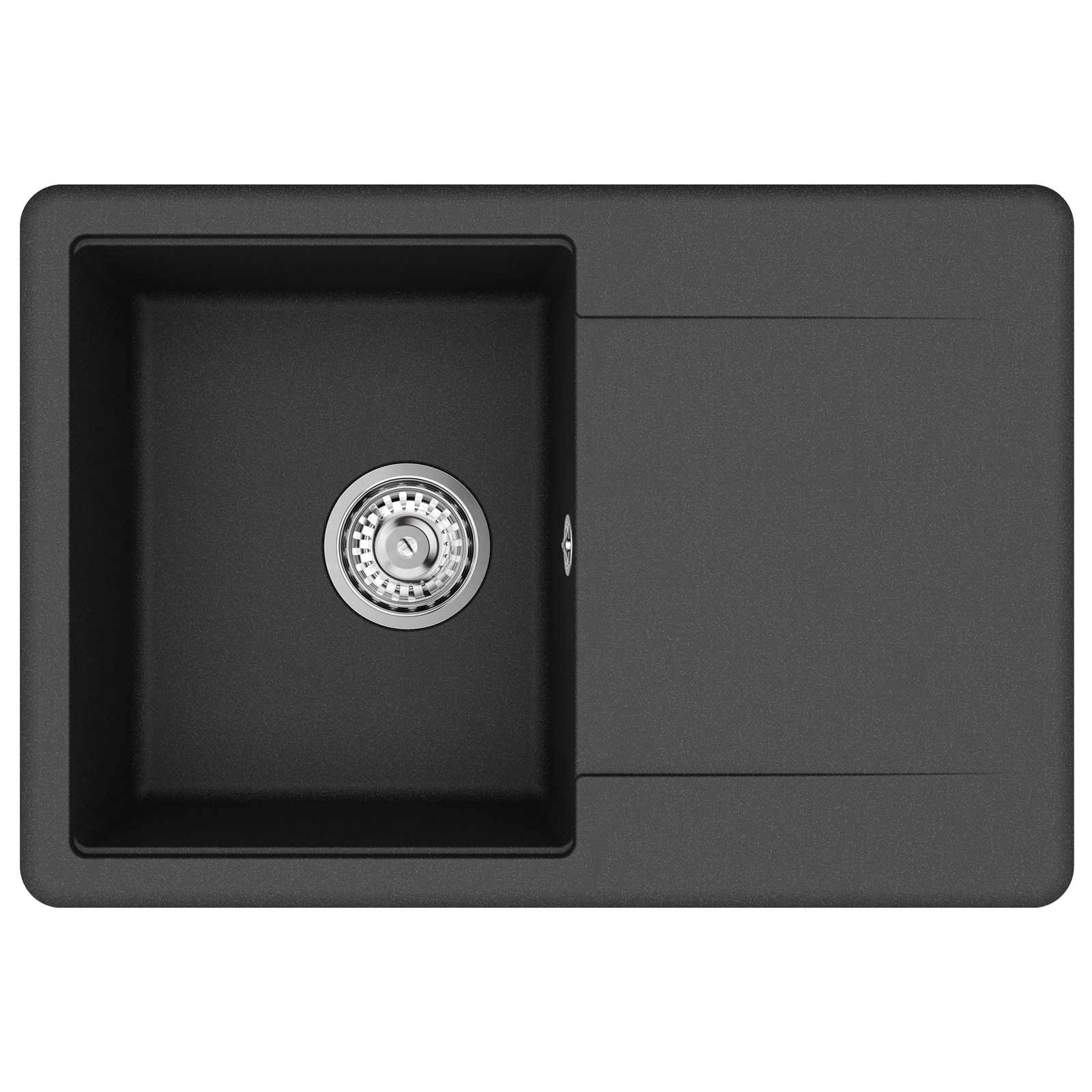 Izlietne Melna 670 x 460 mm Granīts