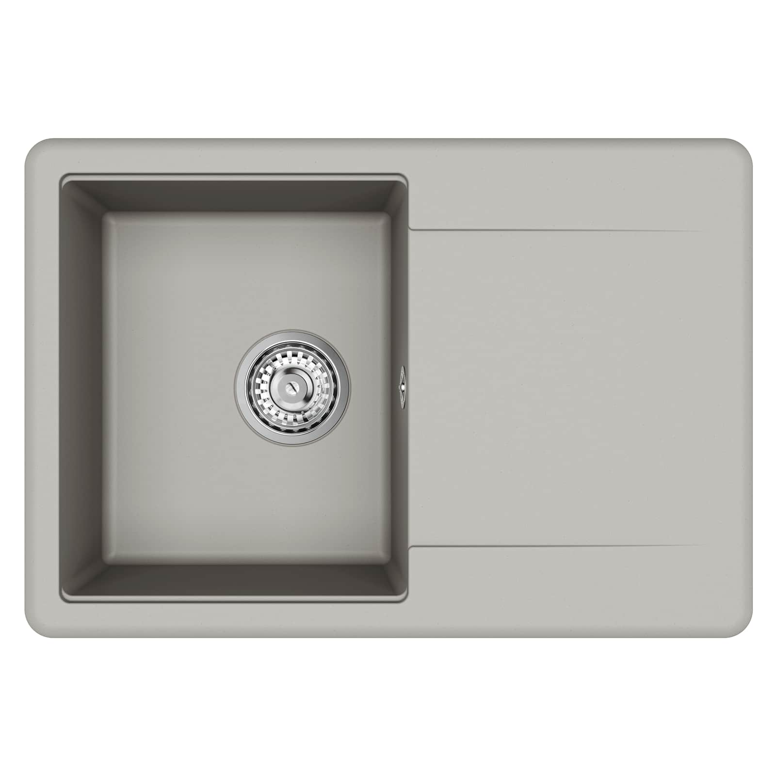 Izlietne Pelēka 670 x 460 mm 80% Kvarts un 20% Sveķi