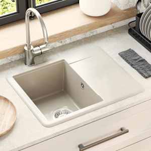 Umivalnica Bež 560 x 460 mm 80% Kvarc in 20% Smola