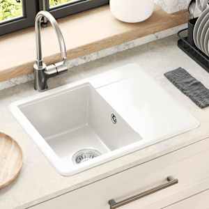 Umivalnica Bela 560 x 460 mm 80% Kvarc in 20% Smola