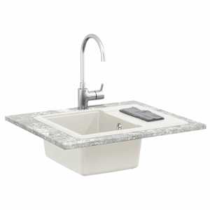Dřez Bílá 560 x 460 mm 80% Křemenné a 20% Pryskyřice - obrázek 2