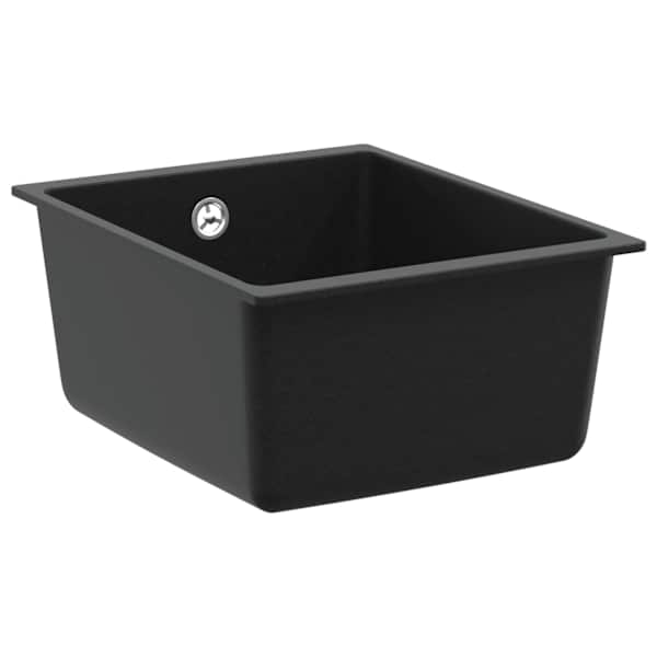 vidaXL Kraan 80% Kvarts ja 20% Vaik 370 x 460 mm Must