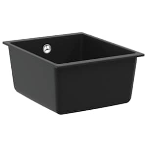 Dřez Černá 370 x 460 mm 80% Křemenné a 20% Pryskyřice - obrázek 1
