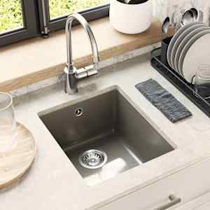 Umivalnica Siva 370 x 460 mm 80% Kvarc in 20% Smola