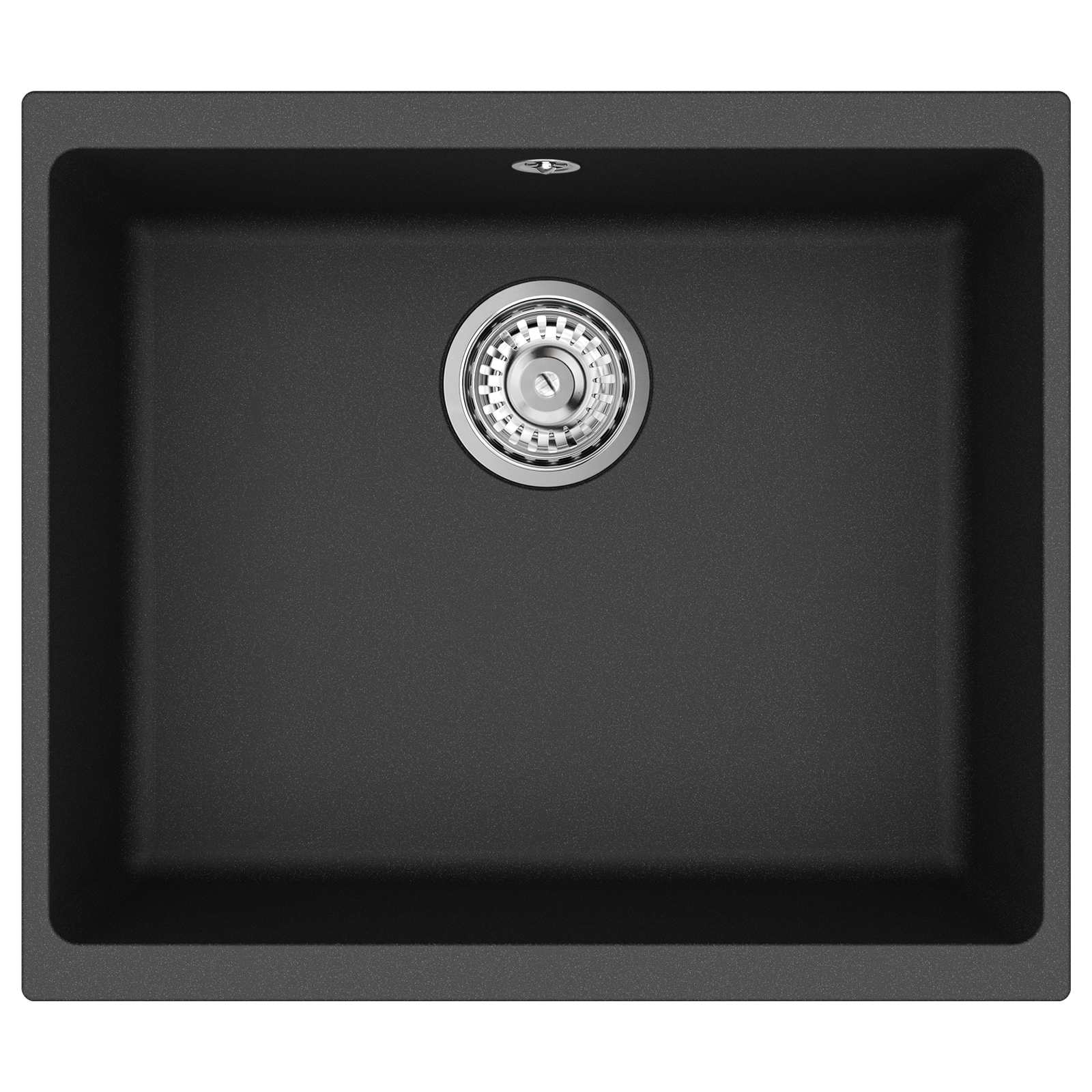 Izlietne Melna 530 x 460 mm 80% Kvarts un 20% Sveķi