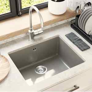 Umivalnica Siva 530 x 460 mm 80% Kvarc in 20% Smola