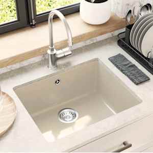 Umivalnica 80% Kvarc in 20% Smola 530 x 460 mm Bež
