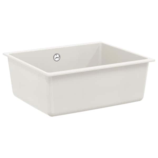 vidaXL Kraan 80% Kvarts ja 20% Vaik 530 x 460 mm Valge