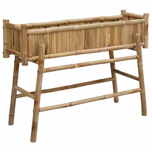 vidaXL Aia Lillepott Hoidjaga Neutraalne 100 x 38 x 74 cm Bambus