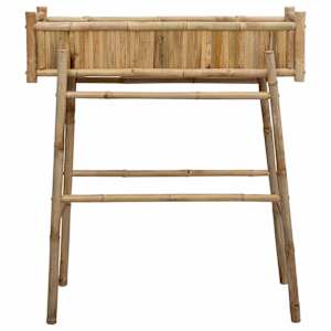 Zahradní květináč s držákem Přírodní 100 x 38 x 114 cm Bambus - obrázek 4