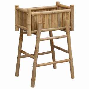 vidaXL Aia Lillepott Hoidjaga Neutraalne 50 x 38 x 74 cm Bambus