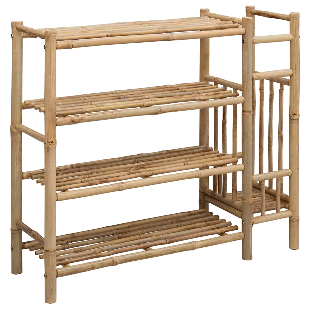 Skostativ 88 x 27 x 80 cm Bambus Naturfarvet - Billede 6