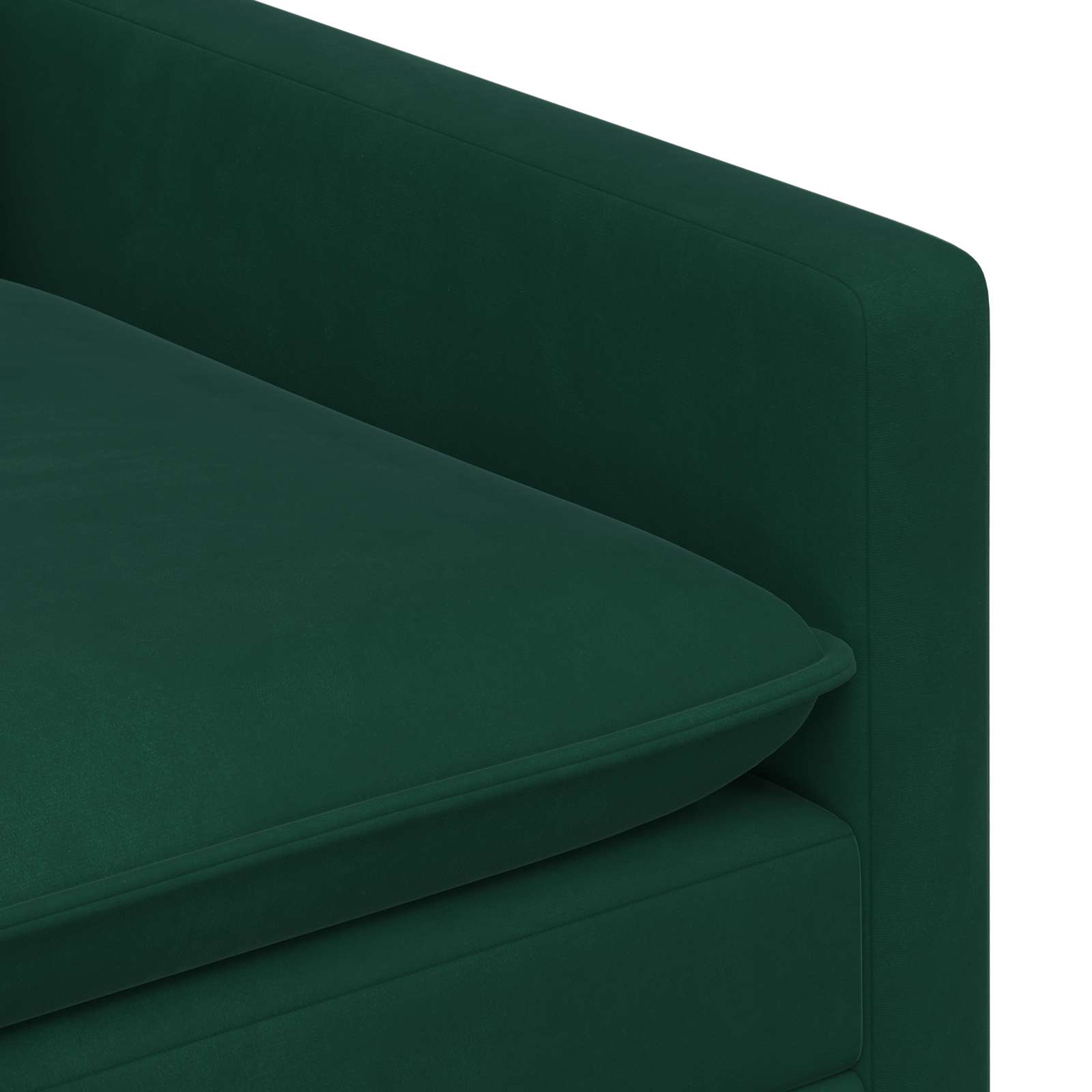 vidaXL Kavčna garnitura 2 pcs Temno zelena Žamet - slika 5