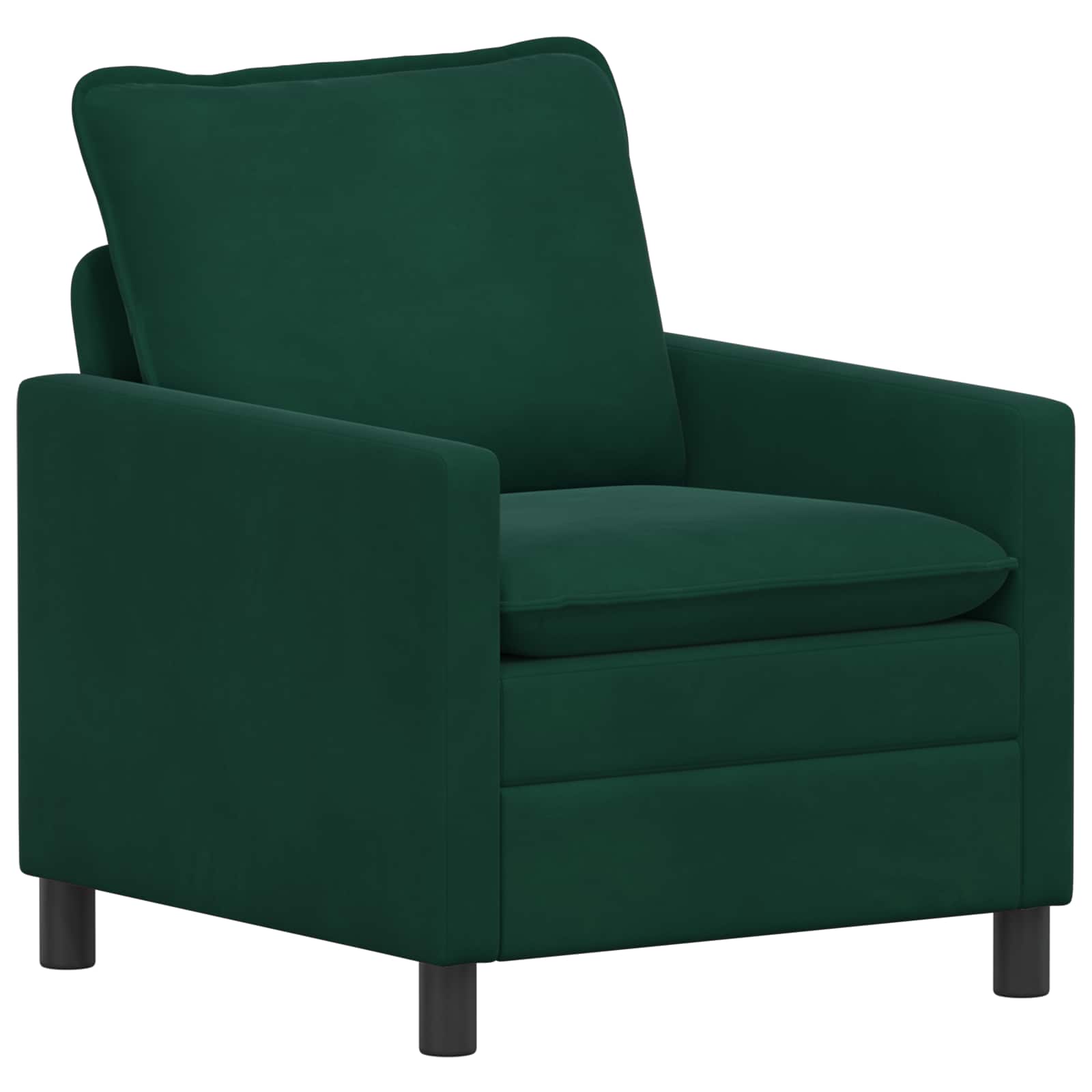 vidaXL Kavčna garnitura 2 pcs Temno zelena Žamet - slika 3