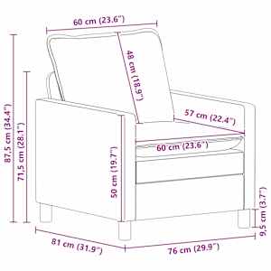 Set pohovek 2 pcs Modrá Textil - obrázek 8