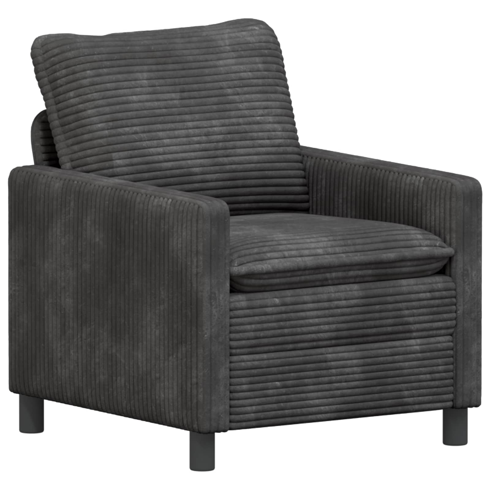 Kavčna garnitura 2 pcs Temno siva Poliester - slika 3