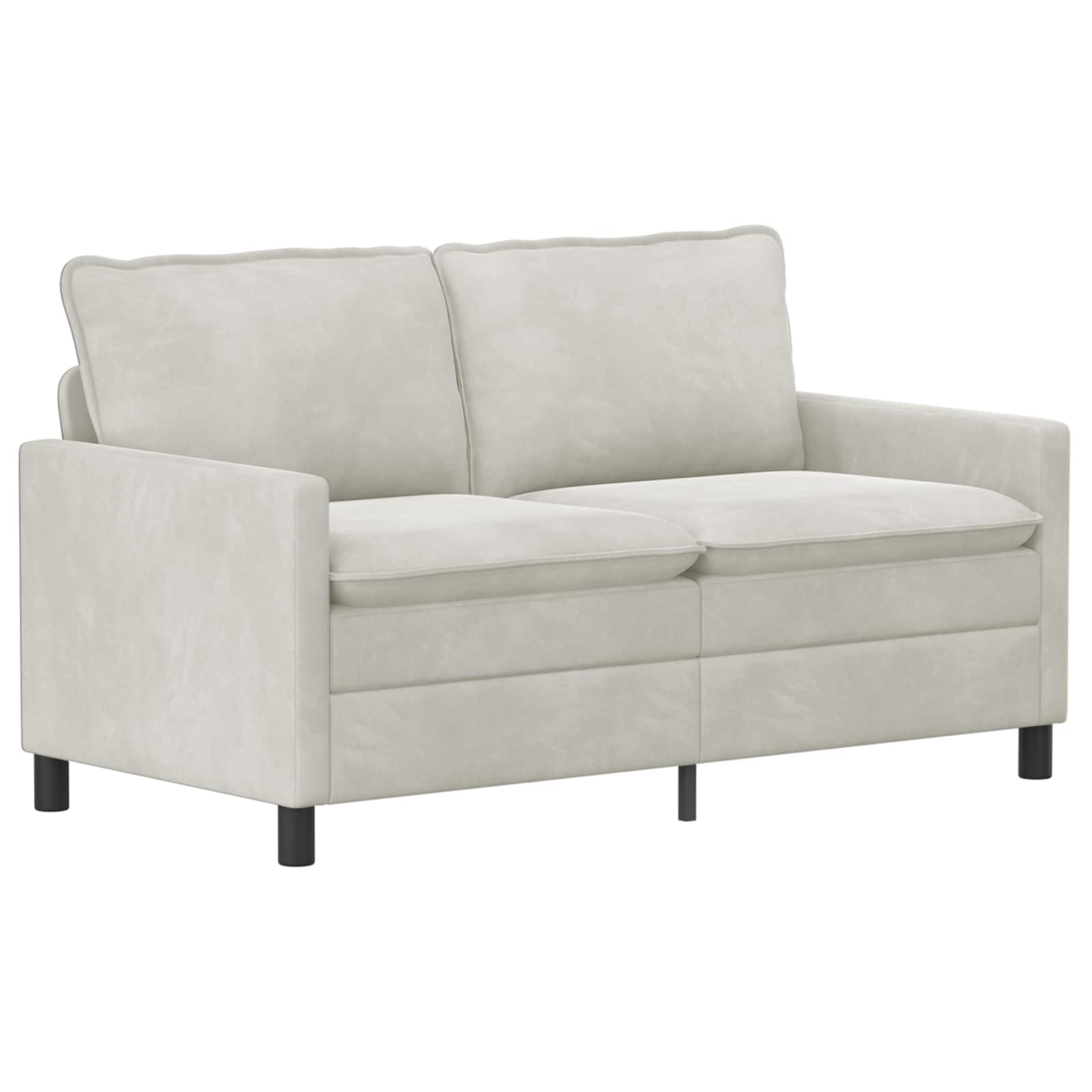 Sofa Set 2 pcs Creme Samt – Ansicht 4
