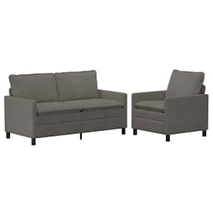 Set pohovek 2 pcs Světle šedá Textil - obrázek 2
