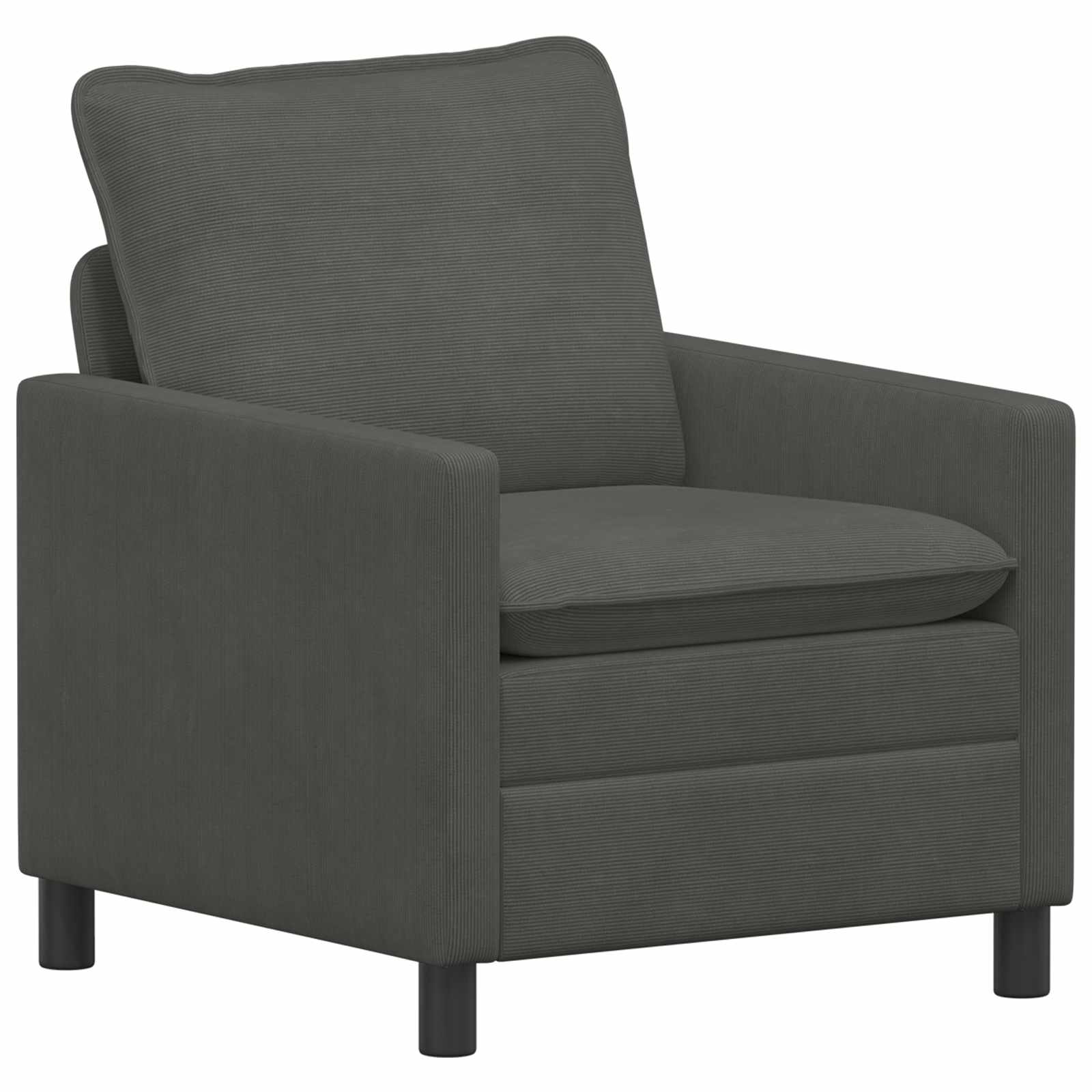 vidaXL Kavčna garnitura 2 pcs Temno siva Blago - slika 3