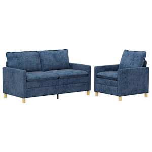 Set pohovek 2 pcs Modrá Polyester - obrázek 2