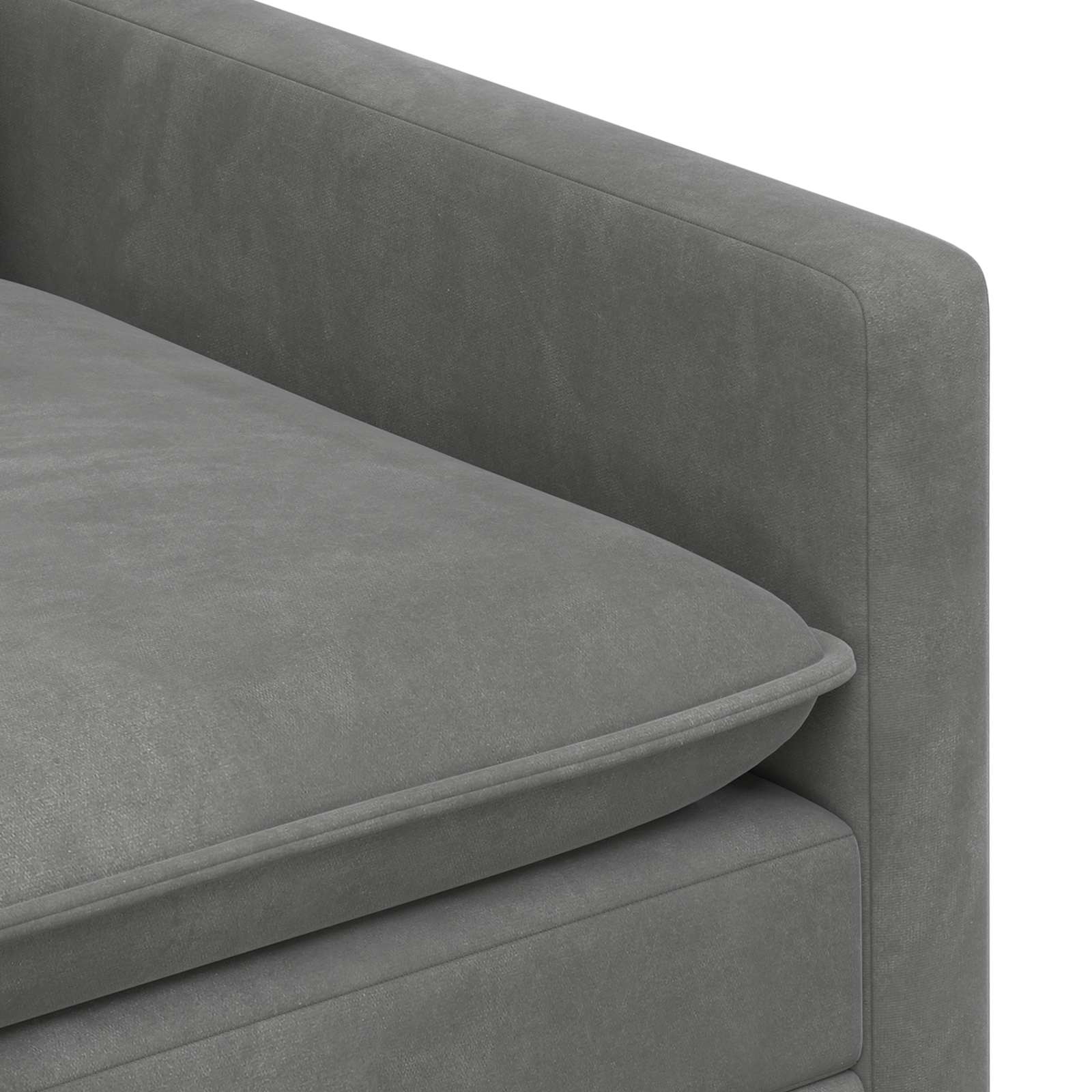 vidaXL Kavčna garnitura 2 pcs Temno siva Žamet - slika 5