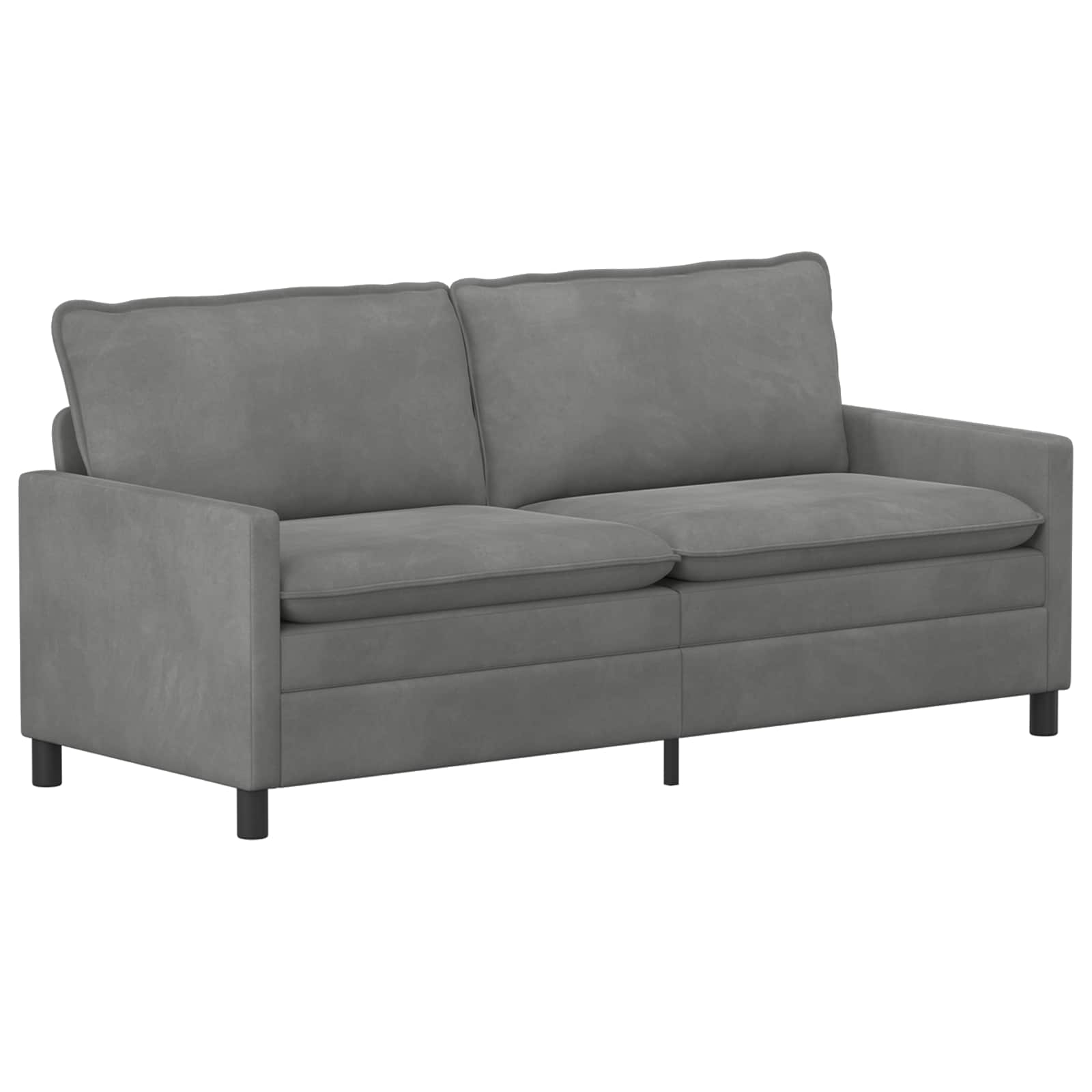 vidaXL Kavčna garnitura 2 pcs Temno siva Žamet - slika 3