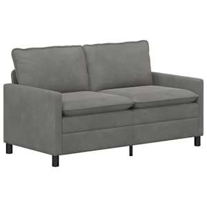 Set pohovek 2 pcs Tmavě šedá Samet - obrázek 4