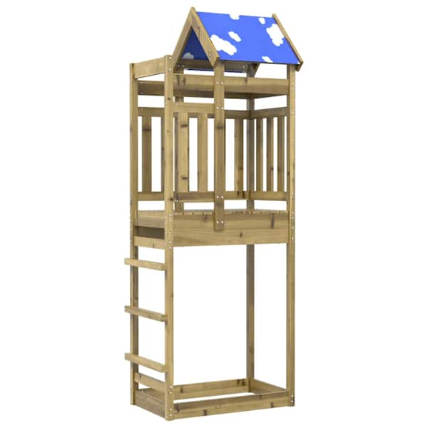 vidaXL M&auml;ngutorni Pruun 85 x 52,5 x 239 cm Tugev immutatud puit