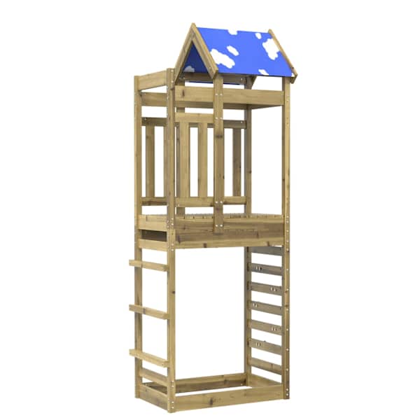 vidaXL M&auml;ngutorni Pruun 85 x 52,5 x 239 cm Tugev immutatud puit