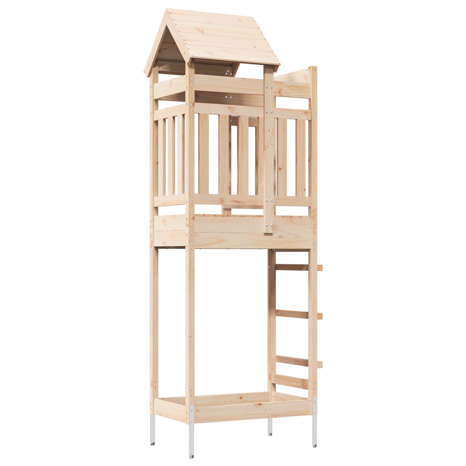 Igralna stolpnica Rjava 52,5 x 85 x 238 cm Masivno borovo les - slika 5