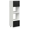 vidaXL Ahjukapp PORTO Must tamm 60 x 57 x 207 cm Tehispuit