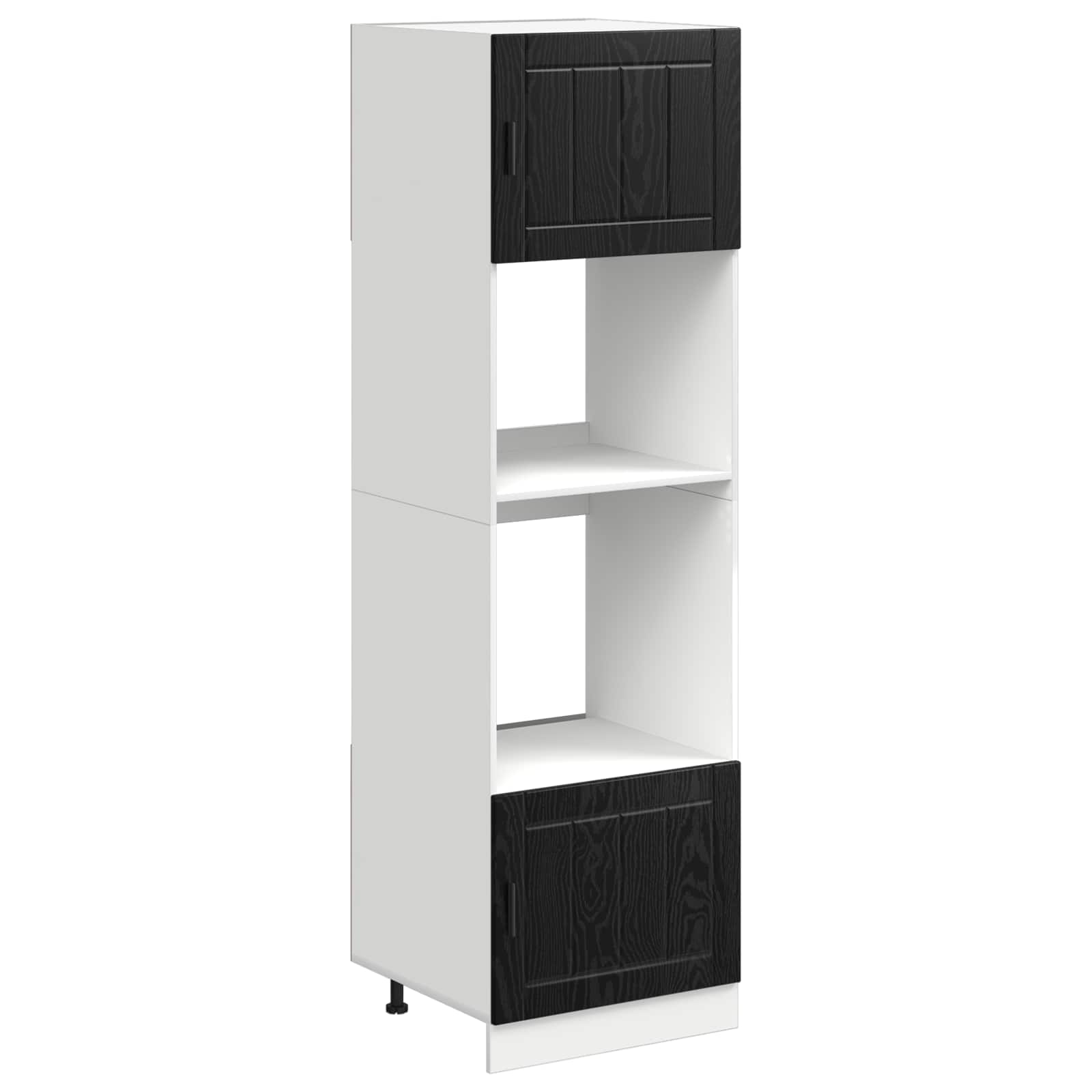 Thumbnail - vidaXL Küchenschrank Schwarz Eichen-Optik 60 x 57 x 207 cm