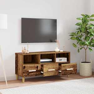 Televizní skříň Staré dřevo 102 x 36 x 50 cm kompozitní dřevo - obrázek 5