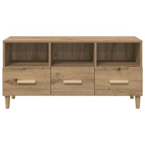 Televizní skříň 102 x 36 x 50 cm Umělecký dub kompozitní dřevo - obrázek 7