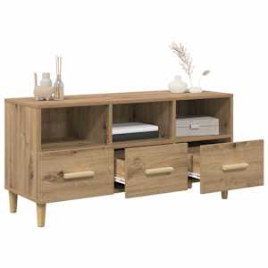 Televizní skříň 102 x 36 x 50 cm Umělecký dub kompozitní dřevo - obrázek 4
