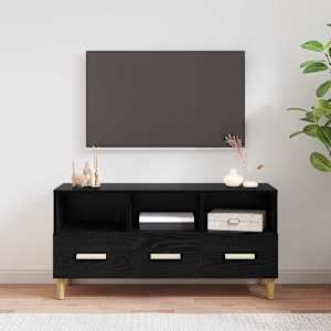 TV omarica Črna Orehovina 102 x 36 x 50 cm Konstruiran les