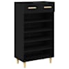 vidaXL Kinga kapp 60 x 35 x 105 cm Tehispuit Must tamm