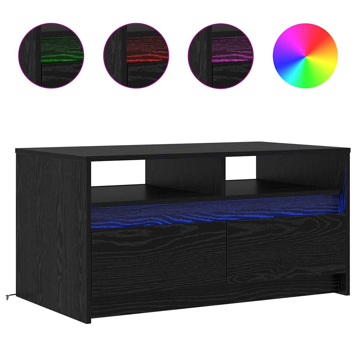 Sofabord 90 x 50 x 45 cm Konstrueret træ - Billede 4