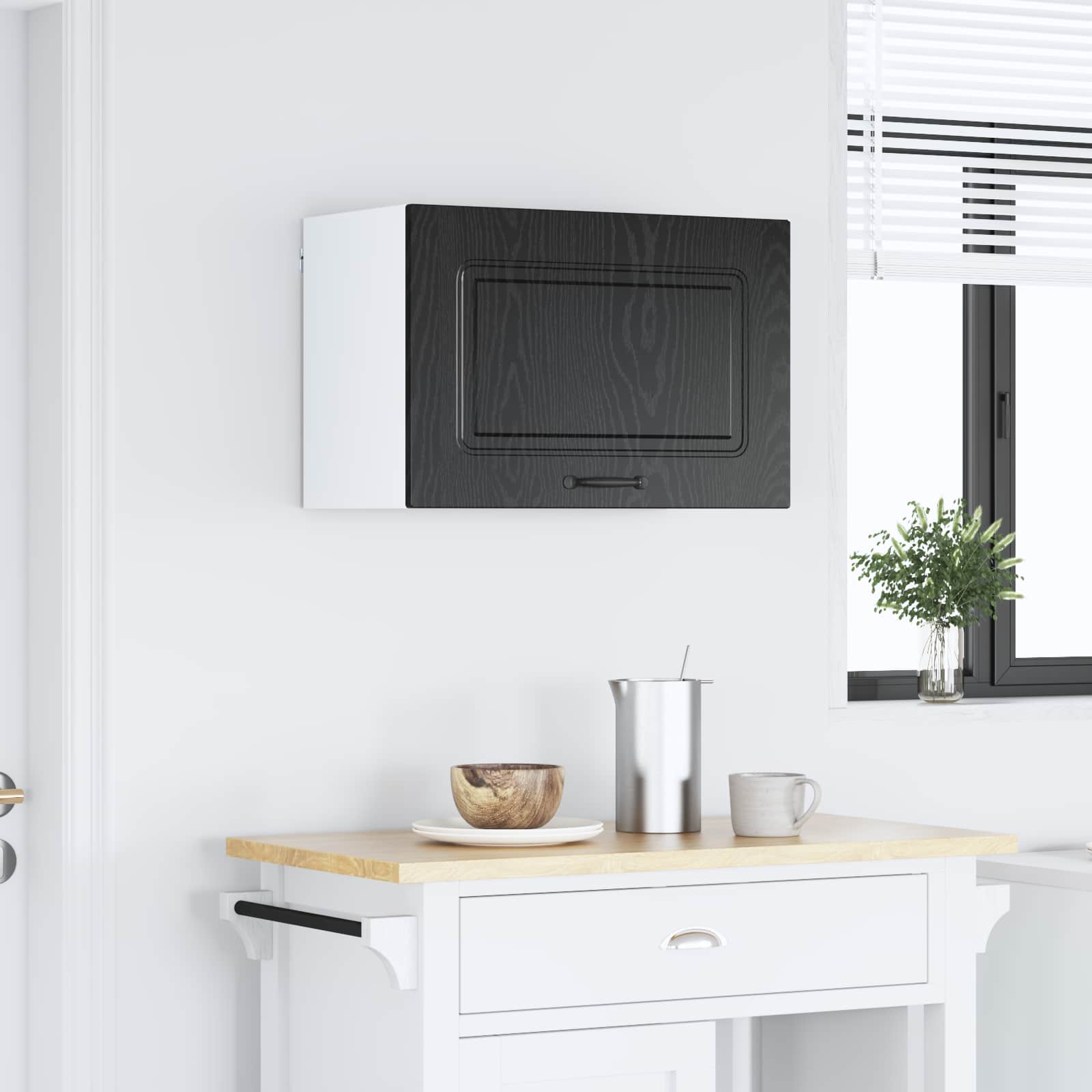 vidaXL Küchenschrank Kalmar Schwarz Eichen-Optik 60 x 31 x 40 cm