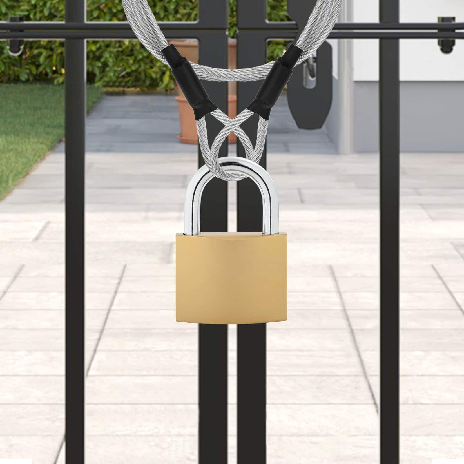 U-lukko avaimilla 100 pcs Messinki Rauta - Image 3