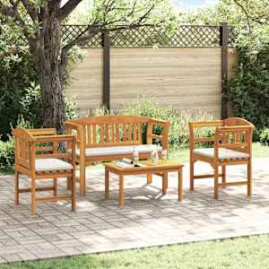 Vrtna sedežna garnitura vrtnica 4 pcs Masiven les akacije