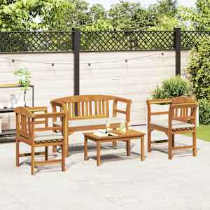 Sada lounge zahradních růží 4 pcs Masivní akátové dřevo - obrázek 4