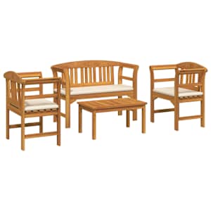 Sada lounge zahradních růží 4 pcs Masivní akátové dřevo - obrázek 2
