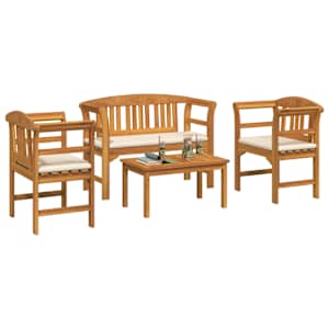 Sada lounge zahradních růží 4 pcs Masivní akátové dřevo - obrázek 3